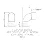 FloPlast Solvent Weld Waste Bend Swept - 92.5 Degree x 40mm White