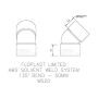 FloPlast Solvent Weld Waste Bend - 135 Degree x 50mm Grey