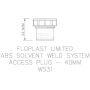 FloPlast Solvent Weld Waste Access Plug - 40mm Black