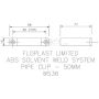 FloPlast Solvent Weld Waste Pipe Clip - 50mm Black