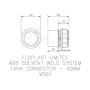 FloPlast Solvent Weld Waste Tank Connector - 40mm White