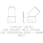 FloPlast Solvent Weld Waste Bend Swivel - 135 Degree x 40mm White - Pack of 2