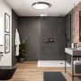 Laminate Wall Panel Square Edge - 900mm x 2420mm x 11mm Terrazzo Noir