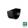 Cast Iron Deep Half Round Gutter Internal Stopend - 125mm Black