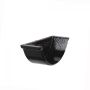 Cast Iron Beaded Half Round Gutter Internal Stopend - 115mm Black
