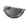 Cast Iron Beaded Half Round Gutter - 125mm x 1829mm Black