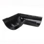 Cast Iron Beaded Half Round Gutter Right Hand Angle - 90 Degree x 125mm Black