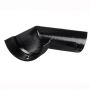 Cast Iron Half Round Gutter Right Hand Angle - 90 Degree x 150mm Black