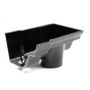Cast Iron Notts Ogee Gutter Right Hand Stopend Outlet - 115mm for 75mm Downpipe Black