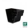 Cast Iron Notts Ogee Gutter Right Hand External Stopend - 115mm Black
