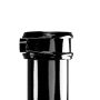 Cast Iron Round Eared Downpipe - Socket On One End - 100mm x 914mm Black