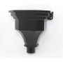 Cast Iron Round Downpipe Hopper Head Fluted Flanged Outlet - 75mm Black