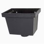 Cast Iron Rectangular Standard Hopper Head Plain Outlet - 255mm for 65mm Downpipe Black