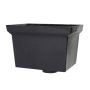 Cast Iron Rectangular Standard Hopper Head Square Outlet - 305mm for 75mm Downpipe Black