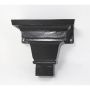 Cast Iron Round Downpipe Hopper Head Traditional Shallow Flanged Outlet - 75mm Black