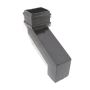 Cast Iron Rectangular Downpipe - 56mm Front Projection 100mm x 75mm Black