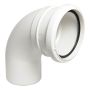 FloPlast Industrial/ Xtraflo Downpipe Single Socket Bend - 92.5 Degree x 110mm White