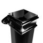 Cast Iron Square Eared Downpipe - 100mm x 914mm Black