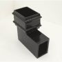 Cast Iron Square Downpipe Bend - 92.5 Degree x 100mm Black