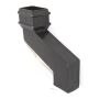 Cast Iron Square Downpipe Offset - 150mm Projection 100mm Black