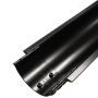 Aluminium Beaded Half Round Gutter - 125mm x 3mtr PPC Finish Black (9005 Matt)