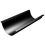 Aluminium Beaded Half Round Gutter - 125mm x 3mtr PPC Finish Black (9005 Matt)