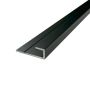 Compact Composite Wall Panel 4mm End Cap - 2440mm Black Tile
