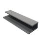 Standard Composite Panel Cladding J Trim - 3.6m x 40mm Grey
