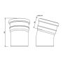 FloPlast Drainage Bend Single Socket - 15 Degree x 110mm