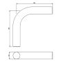 FloPlast Drainage Long Radius Bend Plain Ended - 87.5 Degree x 110mm