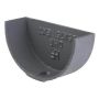 Cast Iron Deep Half Round Gutter External Stopend - 100mm Primed