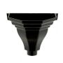 Cast Iron Round Downpipe Large Hopper Head Flat Back - 75mm Black