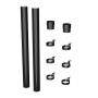 Galeco Round PVC Socket Downpipe Kit Black - 100mm Diameter