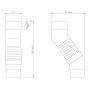 FloPlast Square Downpipe Adjustable Offset Bend - 65mm Brown