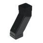 FloPlast Square Downpipe Adjustable Offset Bend - 65mm Black