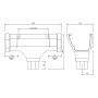 FloPlast Ogee Gutter Running Outlet - 110mm x 80mm White