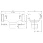 FloPlast Square Gutter Running Outlet - 114mm White - Pack of 2