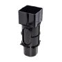 FloPlast Universal Downpipe Access Pipe - 65/68mm Black