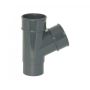 FloPlast Round Downpipe Branch - 112 Degree x 68mm Anthracite Grey - Pack of 2