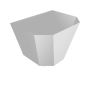 Aluminium Round Swaged Saturn Large Hopper - 76mm PPC Finish