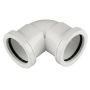 FloPlast Push Fit Waste Bend Knuckle - 90 Degree x 40mm White
