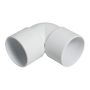 FloPlast Solvent Weld Waste Bend Knuckle - 90 Degree x 40mm White - Pack of 2