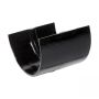 Cast Iron Deep Half Round Gutter Union - 125mm Black