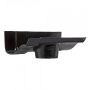 Cast Iron Ogee Gutter Running Outlet - 100mm for 65mm Downpipe Black