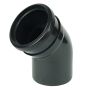 FloPlast Industrial/ Xtraflo Downpipe Single Socket Bend - 135 Degree x 110mm Black