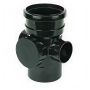 FloPlast Industrial/ Xtraflo Downpipe Single Socket Access Pipe - 110mm Black