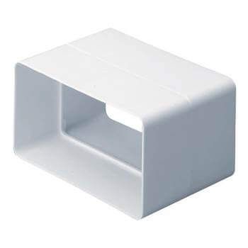 System 100 Rectangular Ventilation Duct Straight Connector - 110mm x 54mm