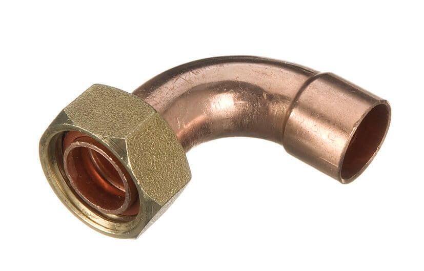 Endfeed Tap Connector Bent - 15mm x 1/2