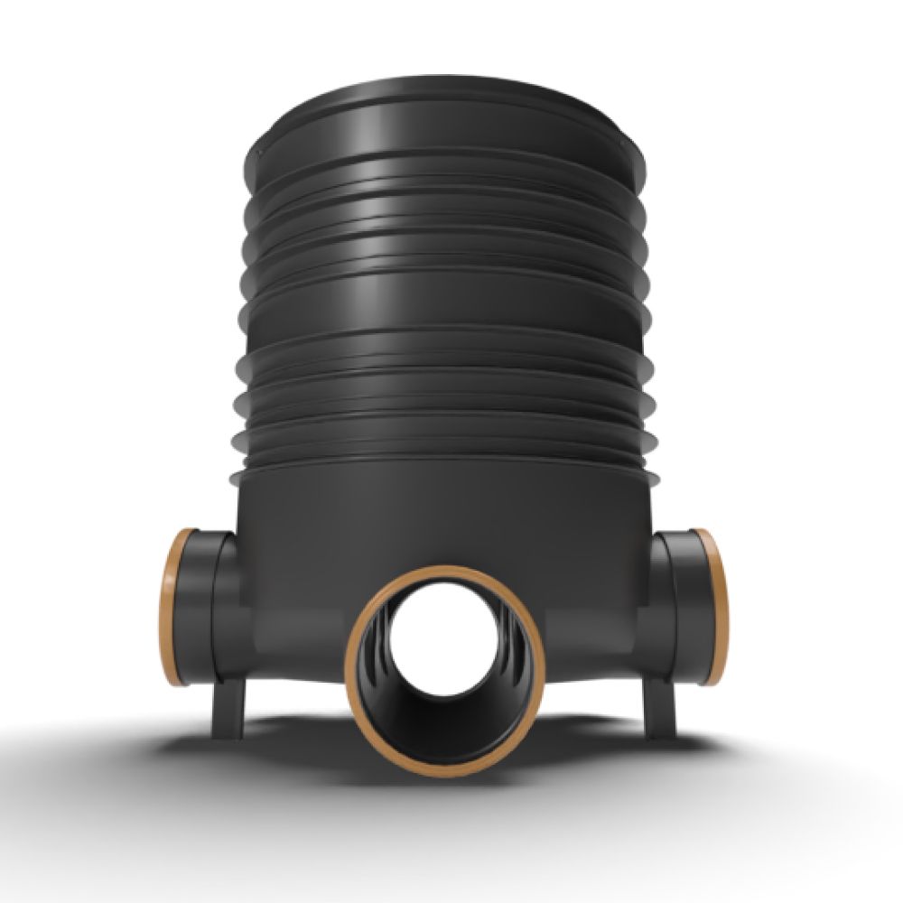 FloPlast Inspection Chamber Set with Polypropylene Cover - 450mm Diameter For 160mm Drainage