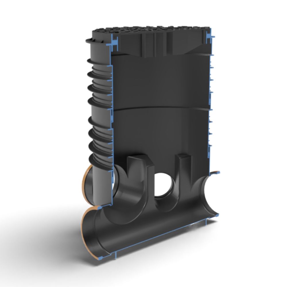 FloPlast Inspection Chamber Set with Polypropylene Cover - 450mm Diameter For 160mm Drainage